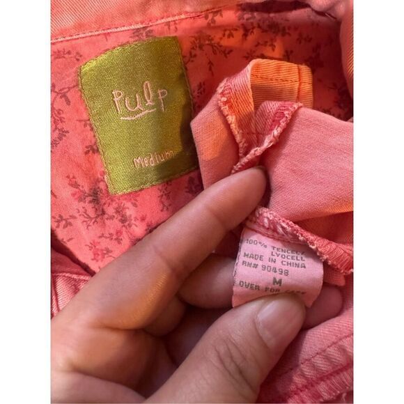 Pulp women's tencel short sleeve button-up shirt M - Picture 7 of 7